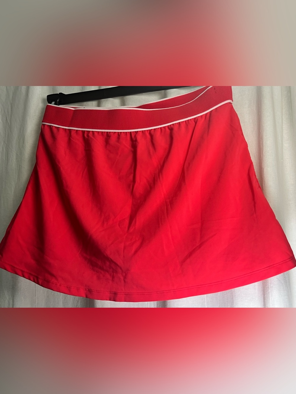 Classic Red Circle skort with Contrast Waist Trim